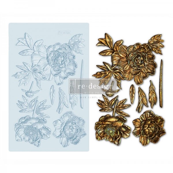 하비코,Prima Marketing Re-Design Mould #647506 Wilderness Rose / 캔들 석고방향제 빈티지 데코 실리콘 몰드