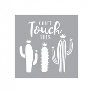 DecoArt Sosoft 스텐실 Cant' Touch This 20.32x20.32cm