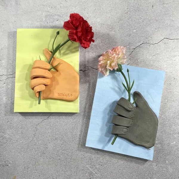 하비코,하비코 꽃을 든 손화분 DIY 패키지 방과후 돌봄 어르신 장애인 미술 치료 수업